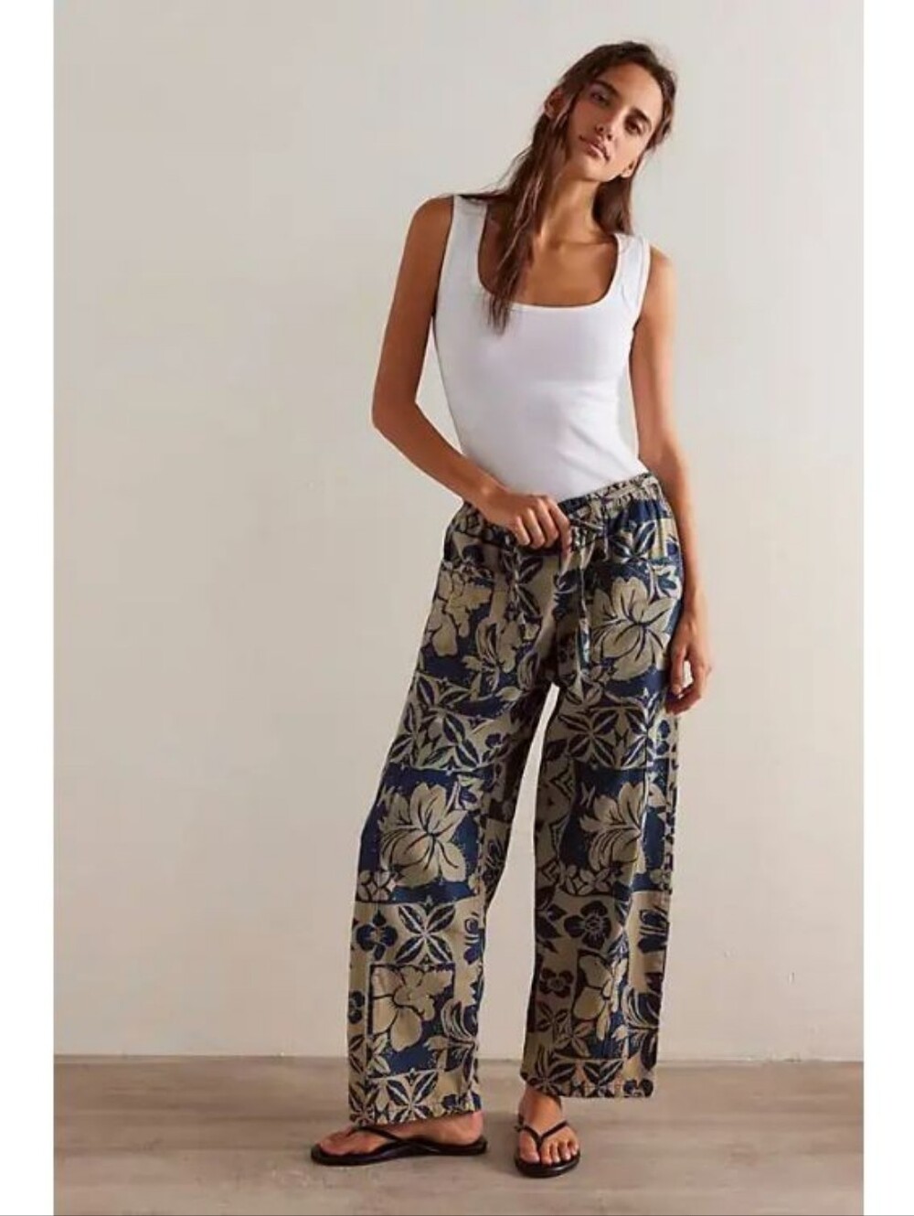 Free People We The Free Mirage Printed Pull On Jeans